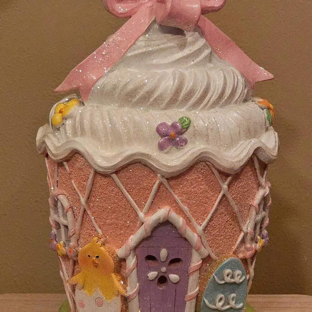Easter LED Light-up Cupcake House